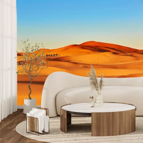 Fototapete Karawane in der Sahara in Afrika