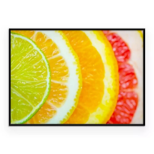 Poster Ein Muster aus bunten Zitrusscheiben