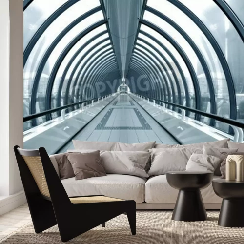 Fototapete Verglaster Stadttunnel 3D
