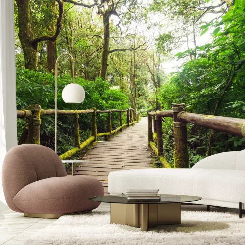 Fototapete Brücke durch Tropen