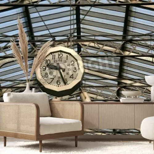 Fototapete Uhr im Pariser Bahnhof