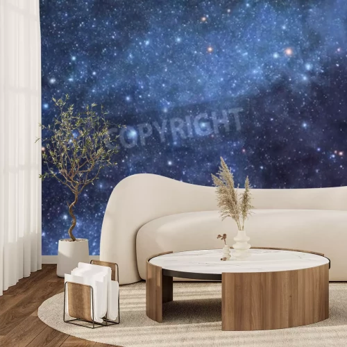 Fototapete Blick auf Himmel mit Sternen bei Nacht