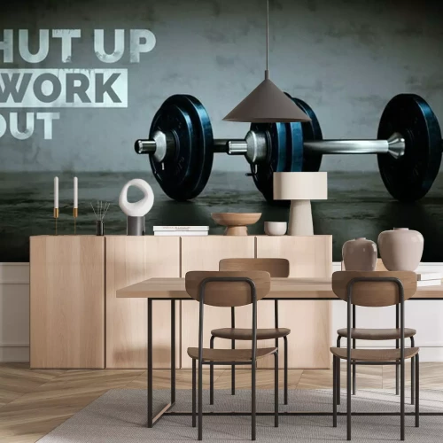 Sticker Hanteln im Fitnessraum