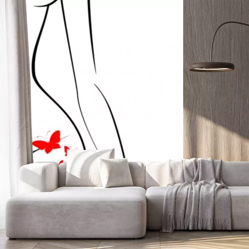 Sticker Vector Silhouette der schönen weibisch Körper