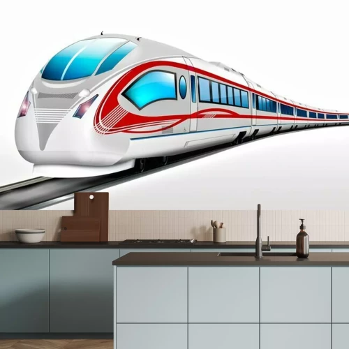 Sticker moderner Schnellzug, freigestellt