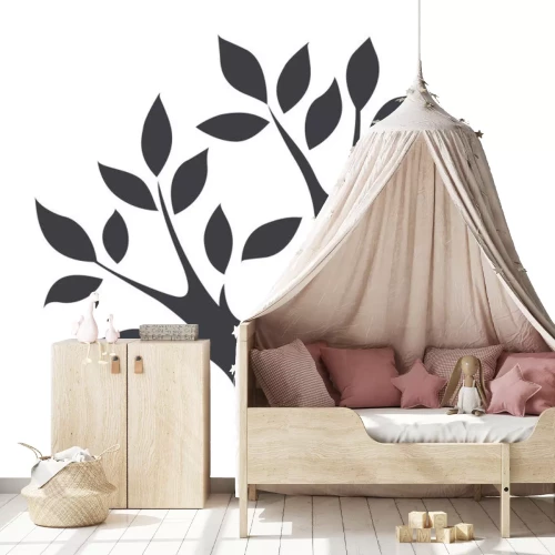 Sticker Vector Vogel und Baum