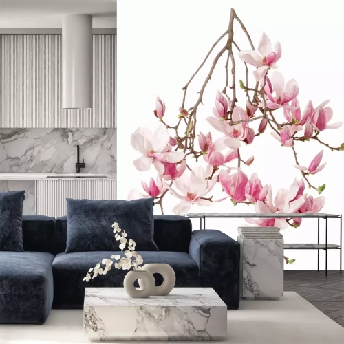 Sticker Zweig voller blühender Magnolien