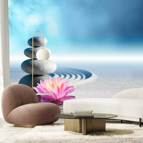 Sticker Zen-Steine und Seerosen