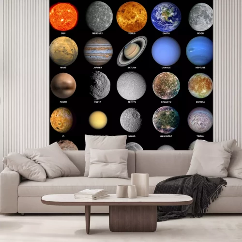 Fototapete Sonnensystem mit Planeten