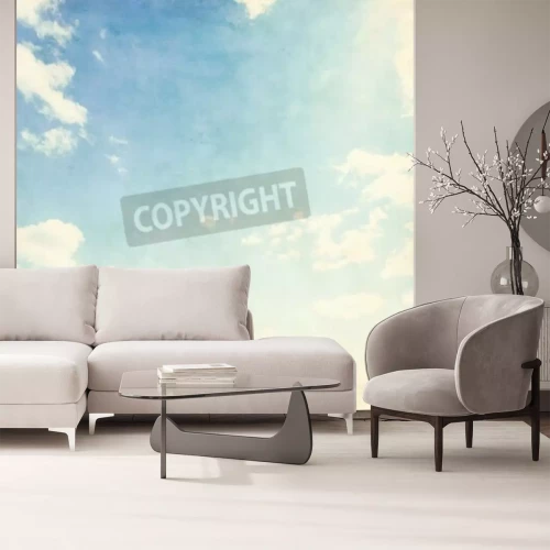 Fototapete Pastellton von Himmel und Wolken