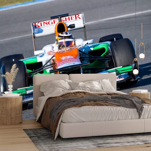 Fototapete Grüner Bolid Formel 1