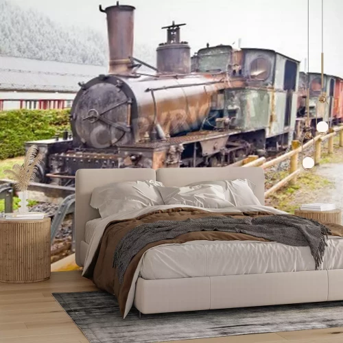 Fototapete Alte rostige Lokomotive