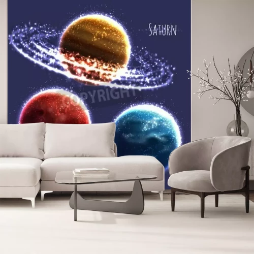 Fototapete Drei Planeten des Sonnensystems