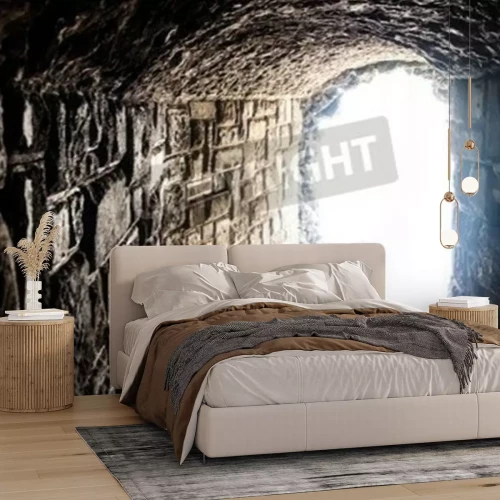 Fototapete Licht im Tunnel 3D