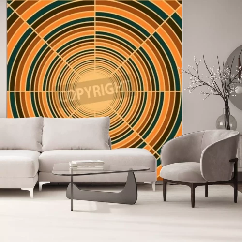 Fototapete Tunnel im Retro-Stil 3D