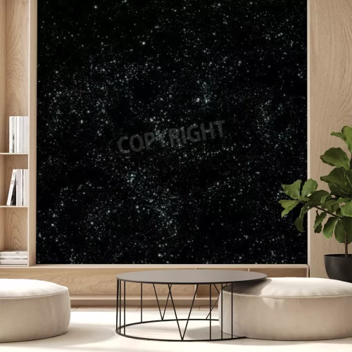 Fototapete Muster mit Sternen vor schwarzem Hintergrund