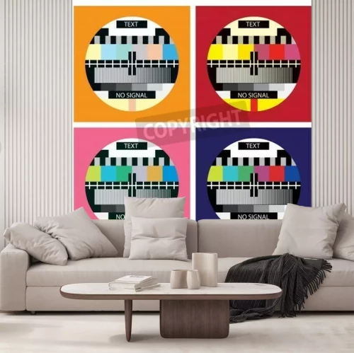 Fototapete Pop-Art-Bild im Fernsehen