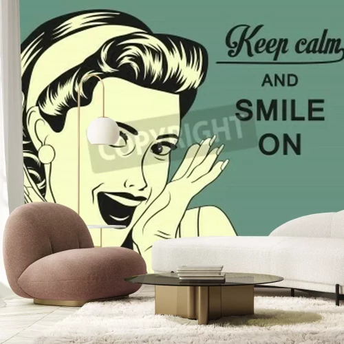 Fototapete Motivierender Spruch Pop Art