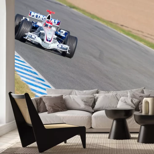 Fototapete Rasender Bolid auf der Rennstrecke Formel 1