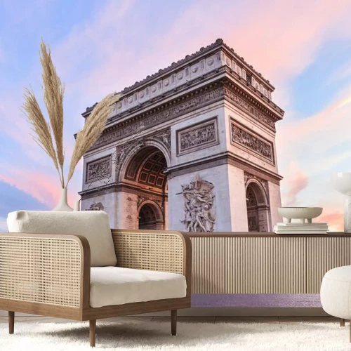 Sticker Champs-Elysees at sunset in Paris