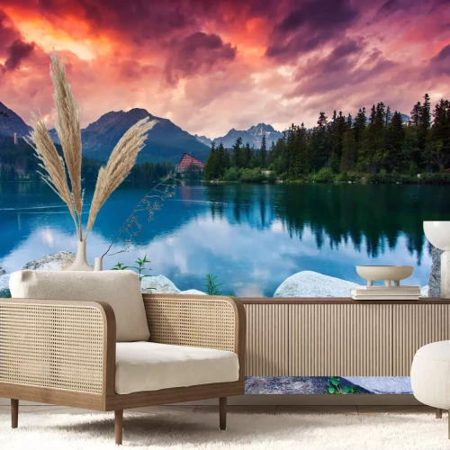 Fototapete Sonnenaufgang in den Bergen in der Slowakei