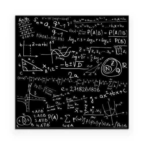 Poster Mathematische Gleichungen an einer Tafel
