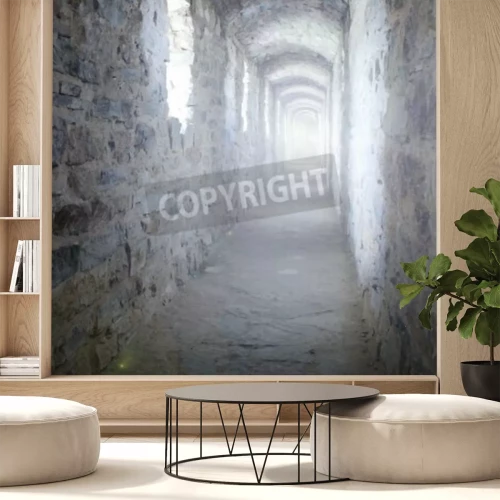 Fototapete Tunnel im alten Gebäude