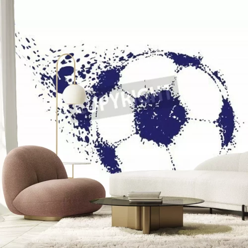 Fototapete Fußball mit Farbpunkten