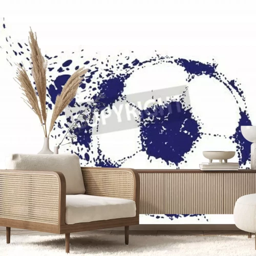 Fototapete Fußball mit Farbpunkten