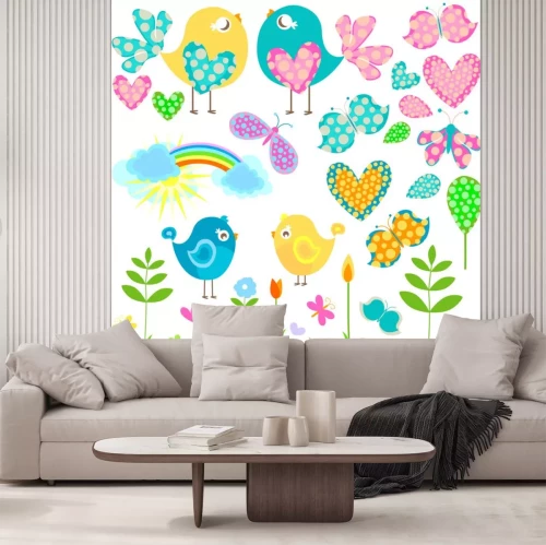 Sticker Liebe Vögel