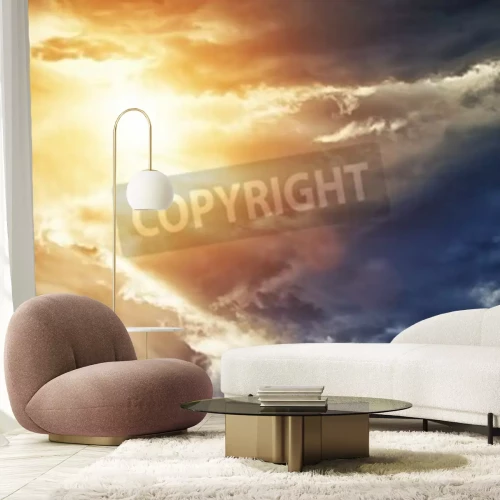 Fototapete Pastellfarbene Haufenwolken