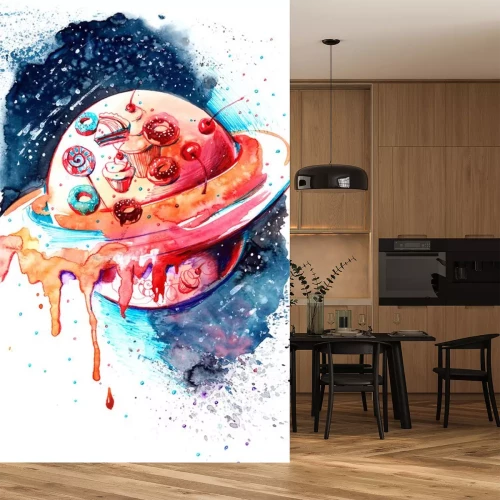 Sticker Planet voller verschiedener Süßigkeiten