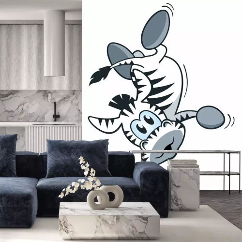 Sticker Zebra auf einem Huf stehend