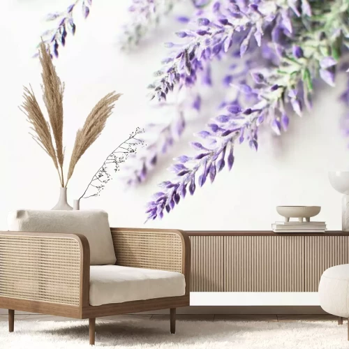 Sticker Lavender branch on a white background