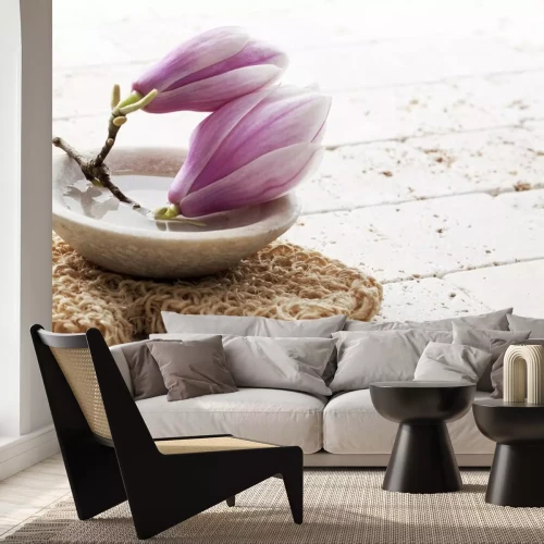 Sticker Magnolie in einer Schale mit Wasser