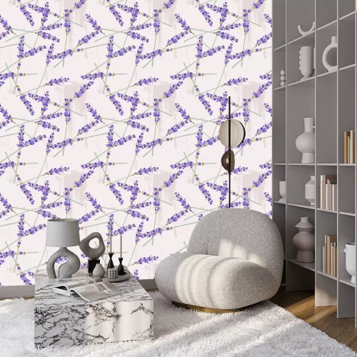Tapete Nahtlose Lavendelhintergrund