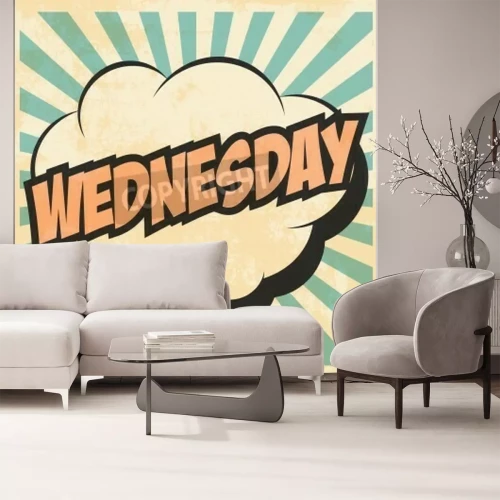 Fototapete Text in Sprechblase Pop Art