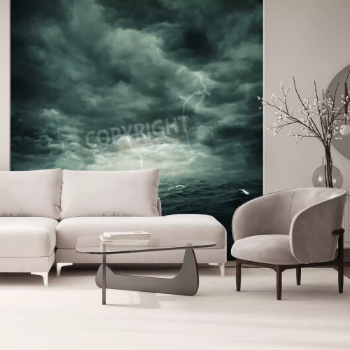 Fototapete Sturmhimmel am Meer