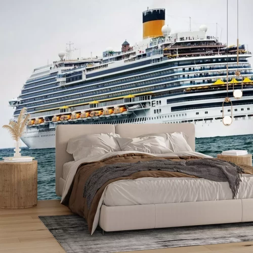 Fototapete Kreuzfahrtschiff mit Rettungsbooten