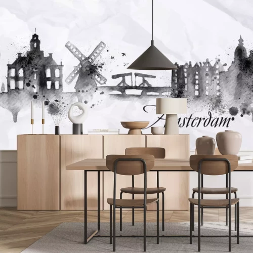 Sticker Silhouette Tinte Amsterdam