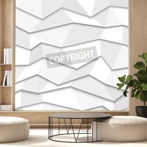 Fototapete 3D weißes Origami