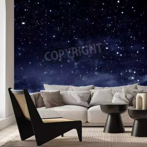 Fototapete Nachthimmel und Wolken