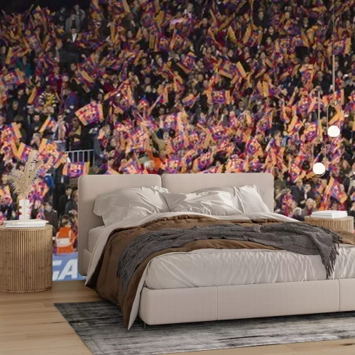 Fototapete Fans im Stadion beim Skandieren