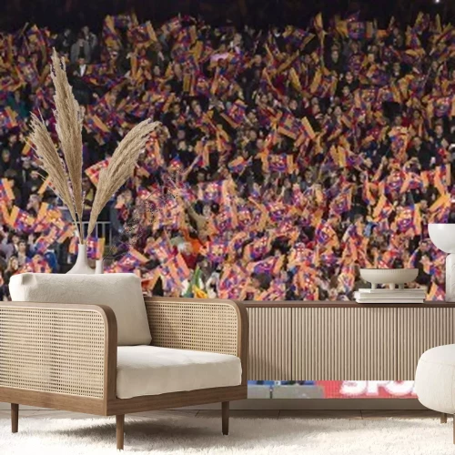 Fototapete Fans im Stadion beim Skandieren