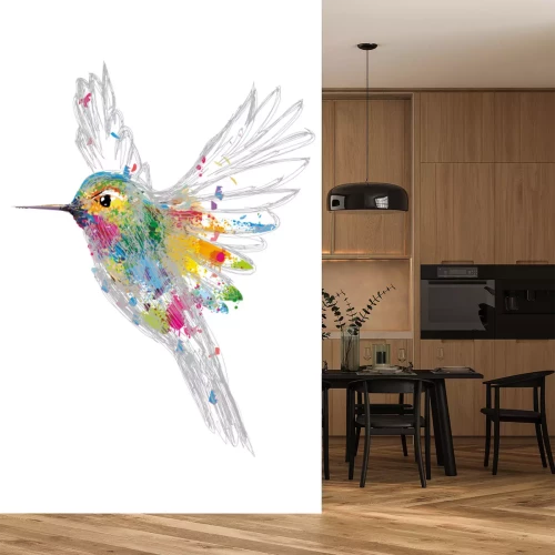 Sticker Vogel im grafischen Stil