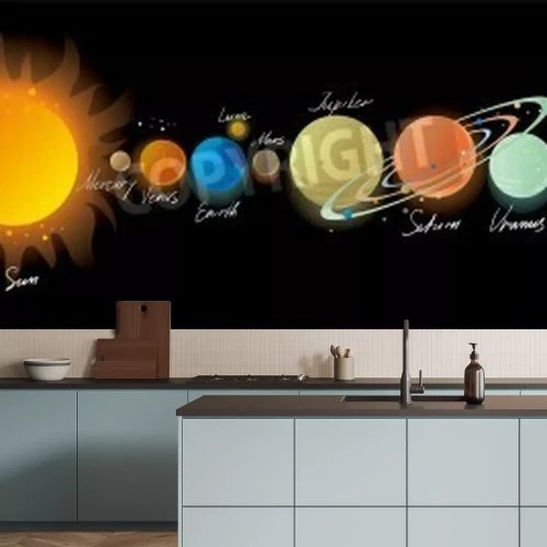 Fototapete Planeten des Sonnensystems rechts