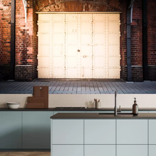 Fototapete Große Stahltür