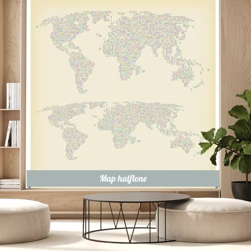 Sticker Karte Halbton Vektor