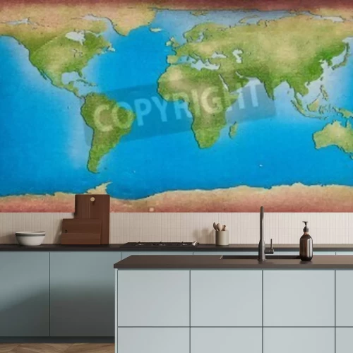 Fototapete Weltkarte aus Atlas