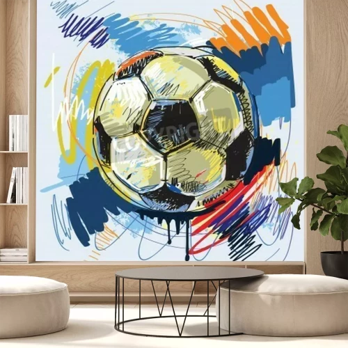 Fototapete Ball auf gealtertem Hintergrund Retro